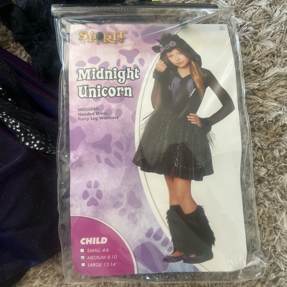 Spirit Black and Purple Witch Costume Halloween